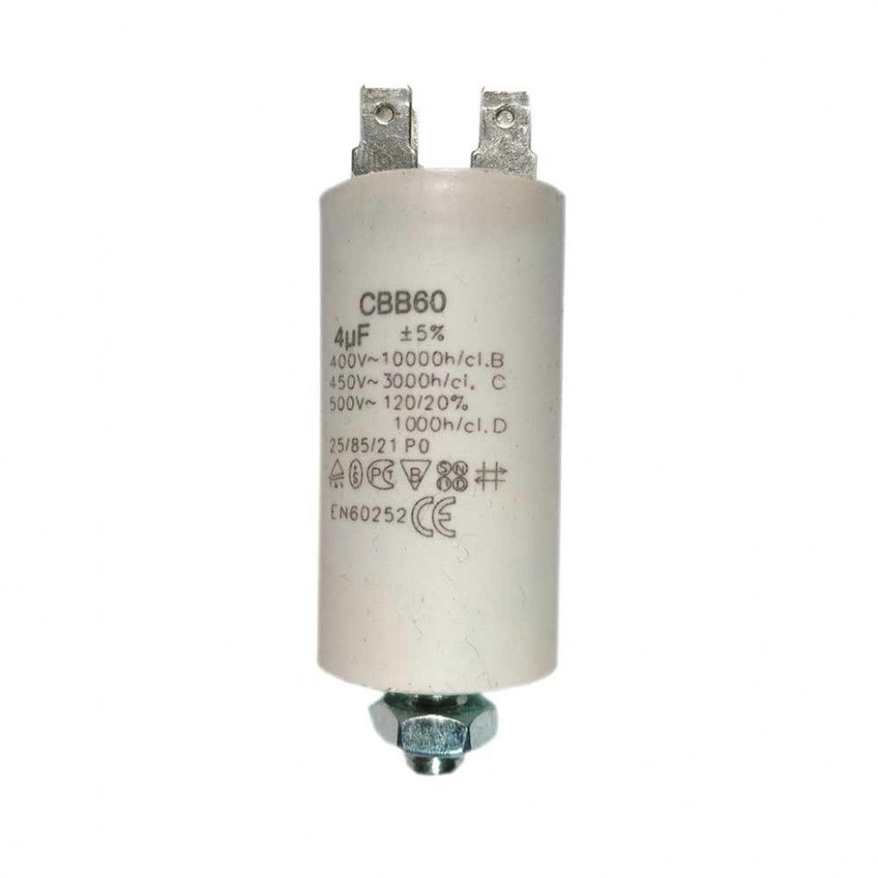 Конденсатор для LG, Samsung, Ariston, СВВ60 4мкФ, 450V, х60040 Конденсатор для LG, Samsung, Ariston, СВВ60 4мкФ, 450V, х60040