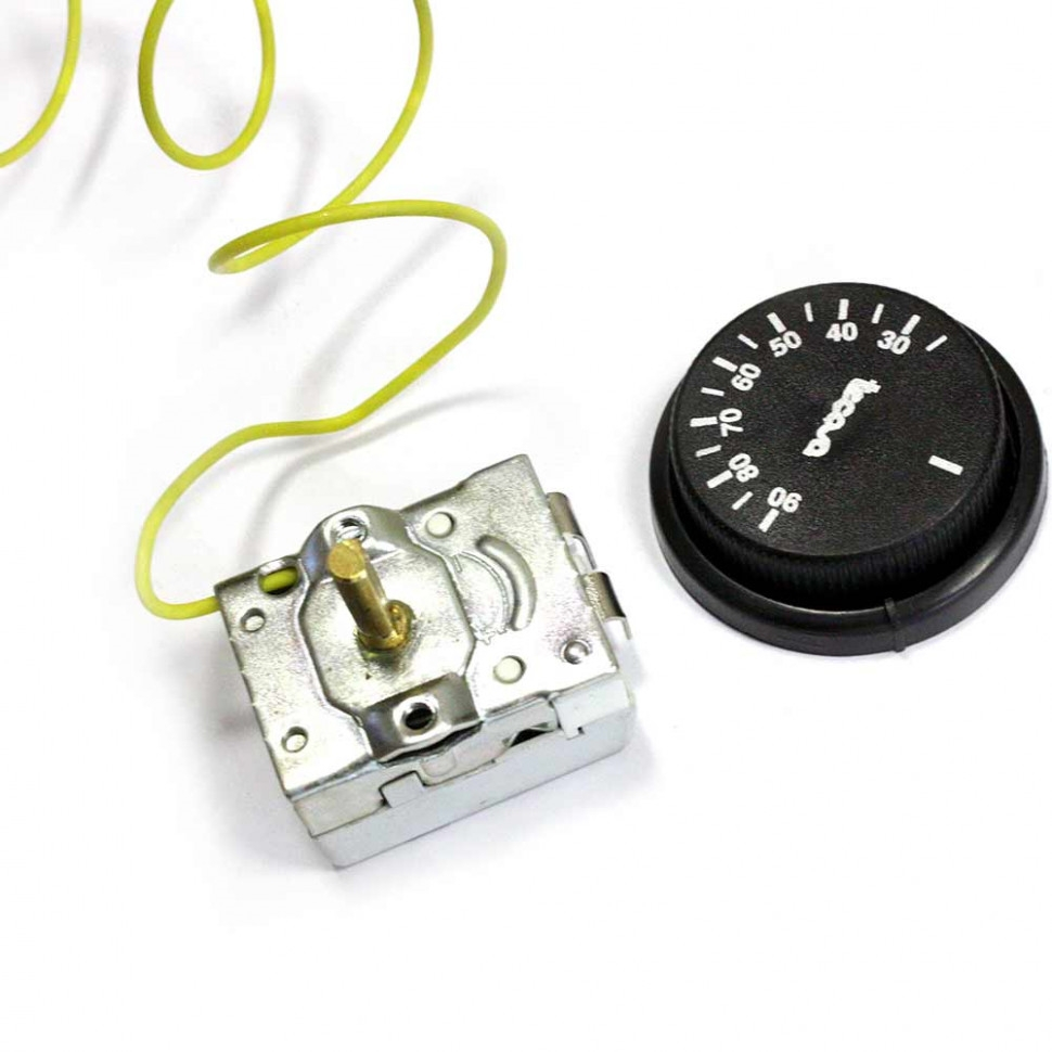 Набор 2 шт Капиллярный термостат с ручкой 30-90°C, для Ariston, Electrolux, KM100342 Набор 2 шт Капиллярный термостат с ручкой 30-90°C, для Ariston, Electrolux, KM100342