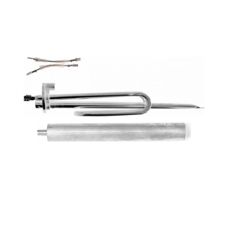 Комплект ТЭН 1,5 кВт (1500 Вт) RCA для водонагревателя Ariston, под анод М6, трубка под термостат D10мм + анод, 20025G10K1