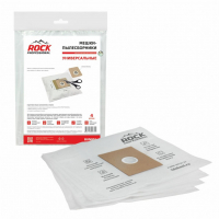 Мешки для пылесосов универсальные синтетические, фланец 100х130, D отверстия 40 мм, 4 шт, Rock Professional , BUN001NZ