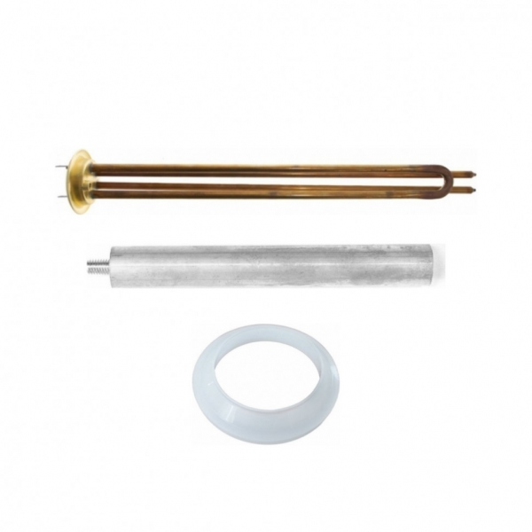 Комплект ТЭН 1,5кВт (1500Вт) RF для водонагревателя Lemax, Timberk, PREMIUM + прокладка + анод, 50061K