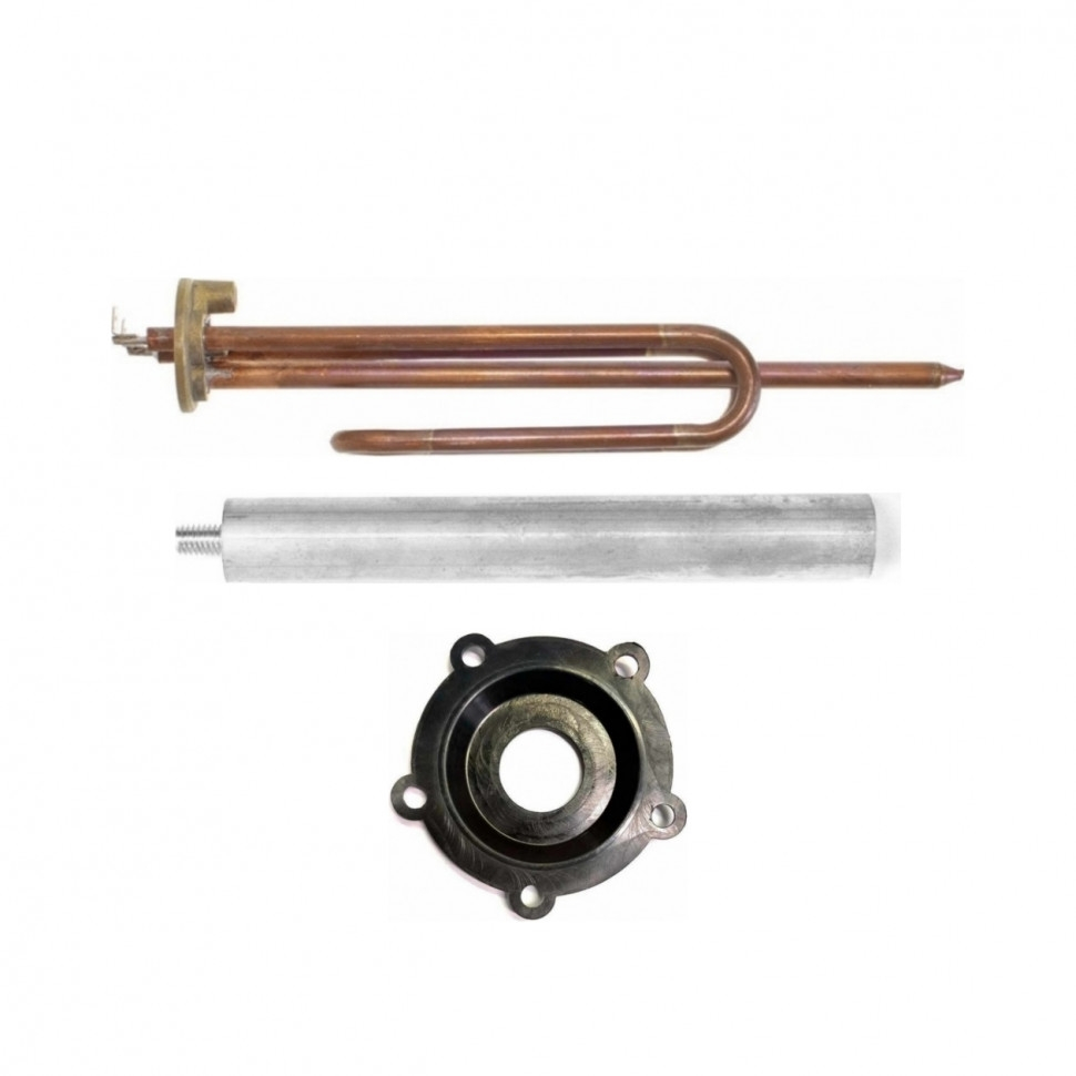 Комплект ТЭН 1,5кВт (1500Вт) RCF для водонагревателя Thermex ERS/ESS, трубка под термостат D10мм + прокладка + анод, 20460K