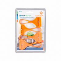Набор скребков Eurokitchen для чистки стеклокерамики, оранжевый, RS-13MNZ Набор скребков Eurokitchen для чистки стеклокерамики, оранжевый, RS-13MNZ