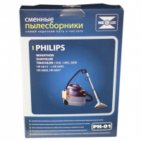 Комплект мешков PH-01 для пылесосов Philips, с одним микрофильтром, v1044 Комплект мешков PH-01 для пылесосов Philips, с одним микрофильтром, v1044