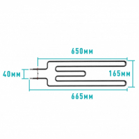 ТЭН для печей 2000W Harvia, Sawo (21256), 256-ZSE