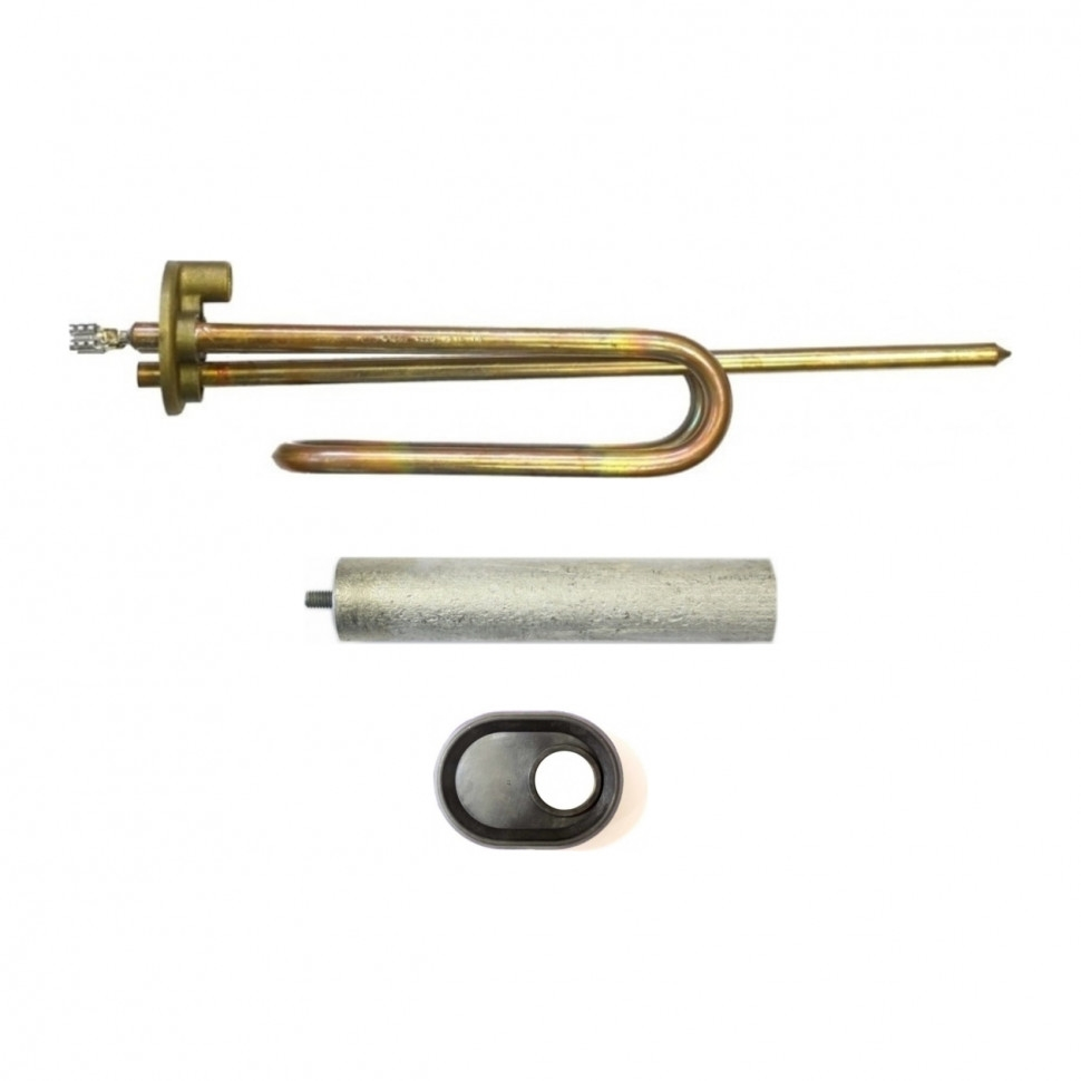 Комплект ТЭН 1,2кВт (1200Вт) RCA для водонагревателя Ariston + прокладка + анод, 10025K