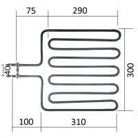 ТЭН для печей 2670W Harvia, Sawo (ZSK-710, HTS003HR), 710-ZSK ТЭН для печей 2670W Harvia, Sawo (ZSK-710, HTS003HR), 710-ZSK