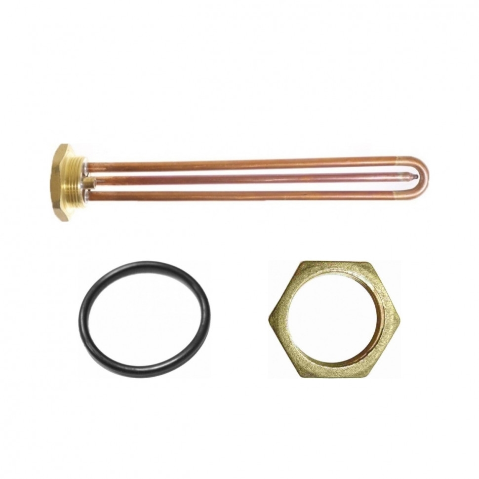 Комплект ТЭН 3кВт (3000Вт) RDT, резьбовой 42мм для Ariston, De Luxe, Real, Thermex, под анод М6 + прокладка + контргайка, 282246K